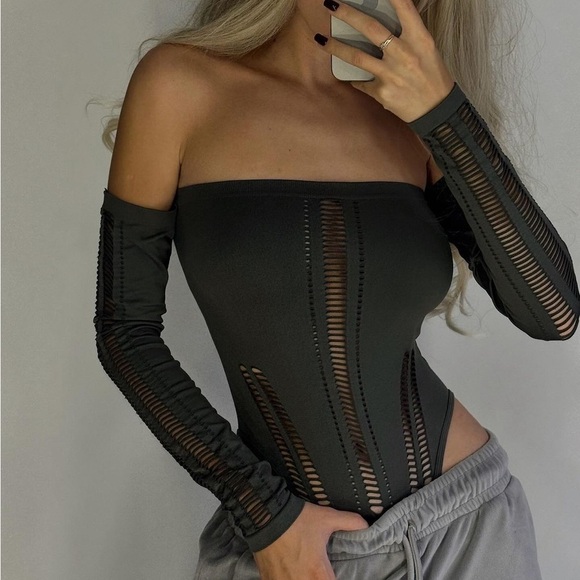 Zara green bodysuit - Picture 1 of 4